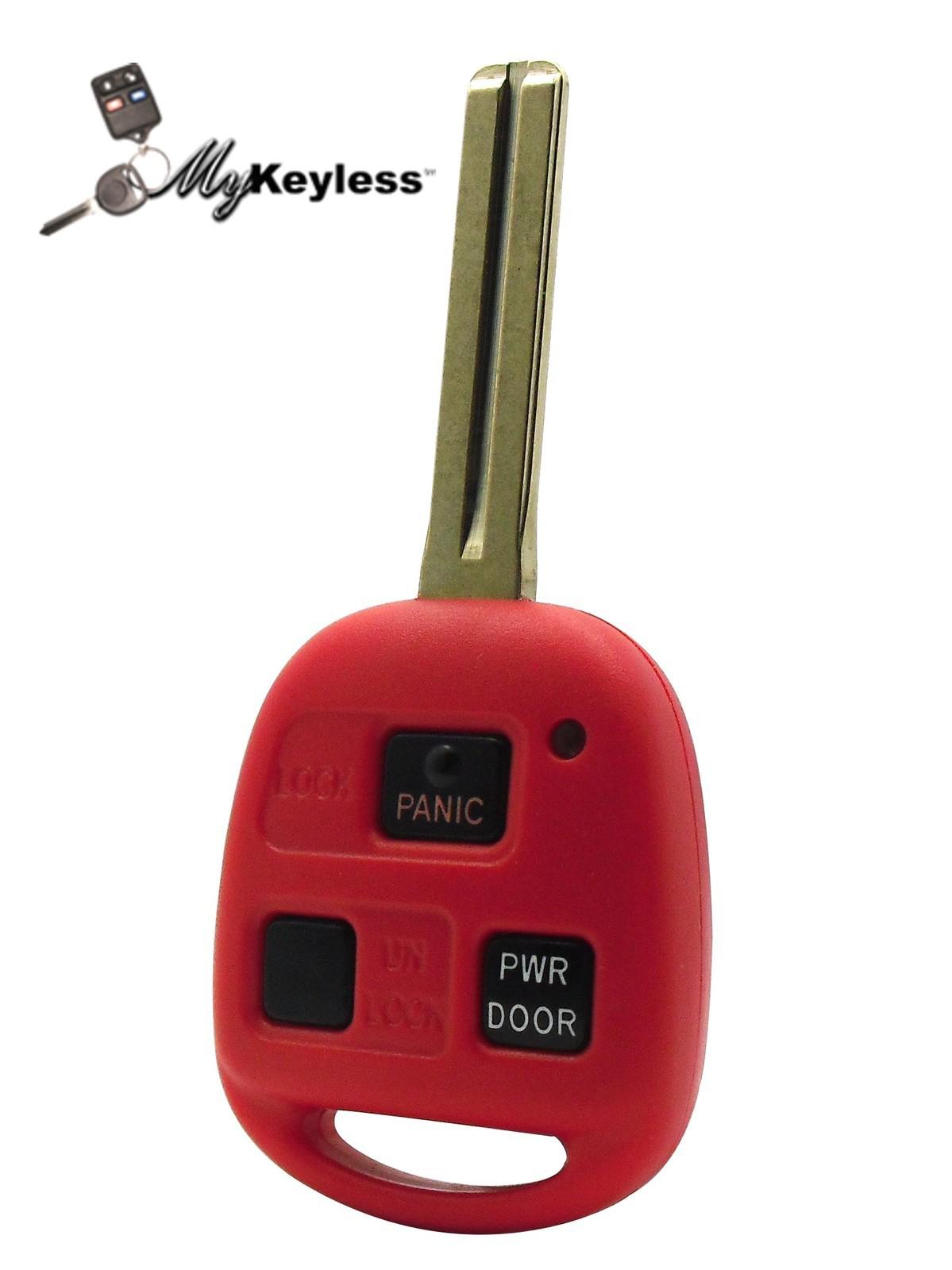 New red lexus replacement uncut car key blade keyless entry remote fob combo