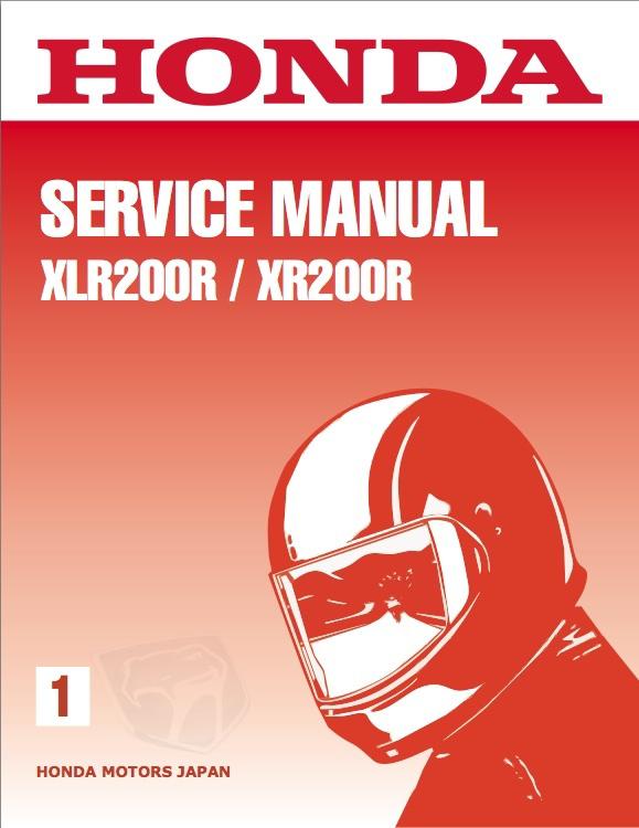 Honda xlr 200r xr 200r motor cycle service and repair manual, easy download!!