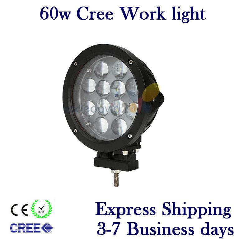 60w cree led driving work light 5100lm spot beam offroad truck 4wd boat 7" 1000m