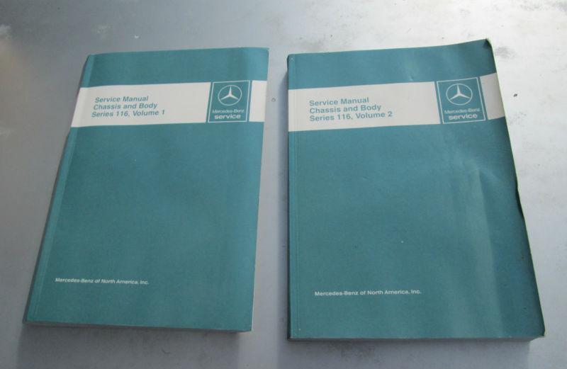 1979 mercedes service manuals chassis & body series 116 volume 1 & 2 