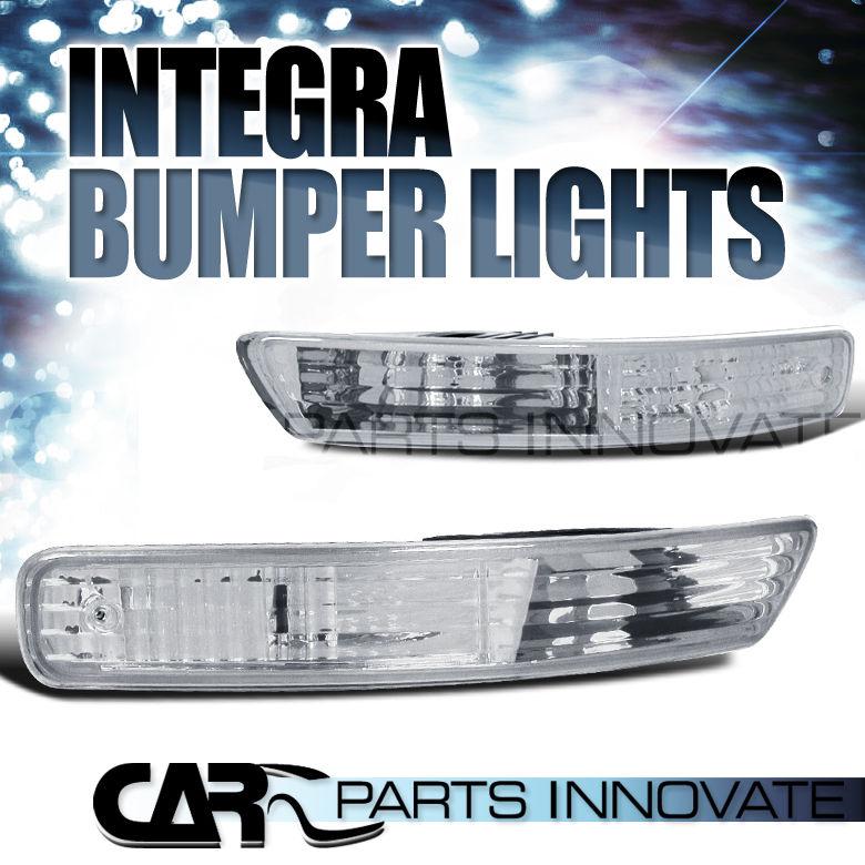 1998-2001 acura integra jdm clear front bumper lights signal lamp