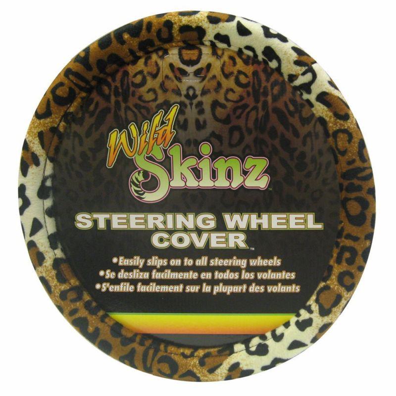 Plasticolor 006706r01 leopard wild skinz steering wheel cover