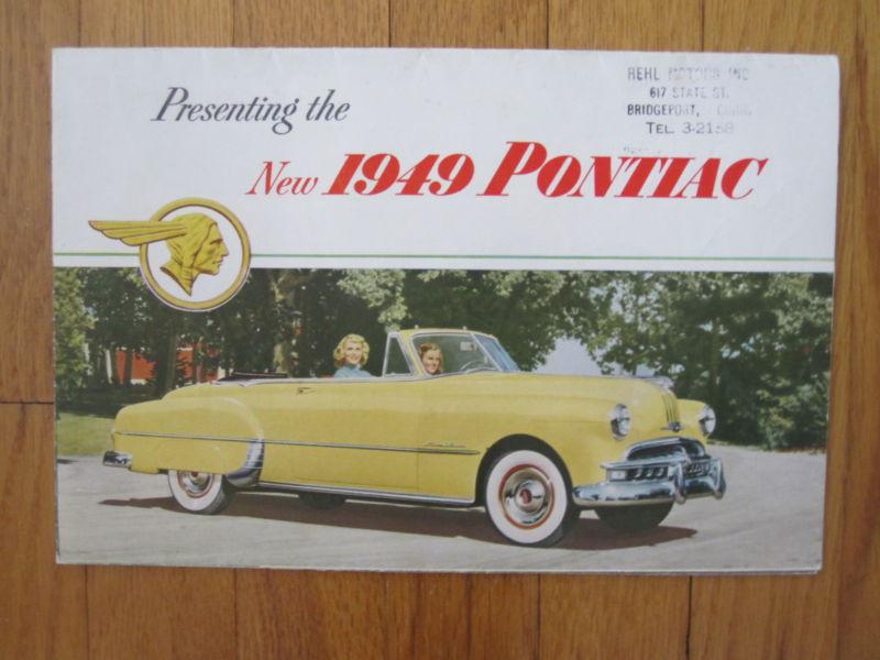 1949 pontiac sales catalogue-fold out brochure