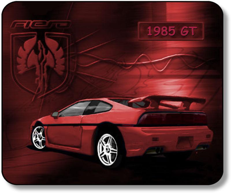 1985 red  fiero gt mouse pad
