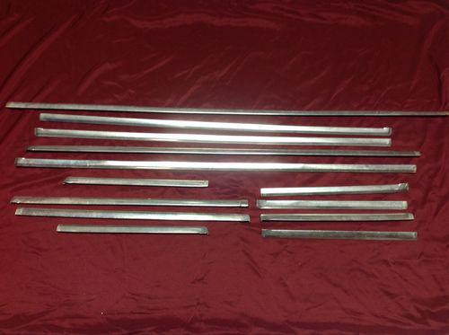 1966-1977 early ford bronco original hard top window stainless trim!  nice set! 