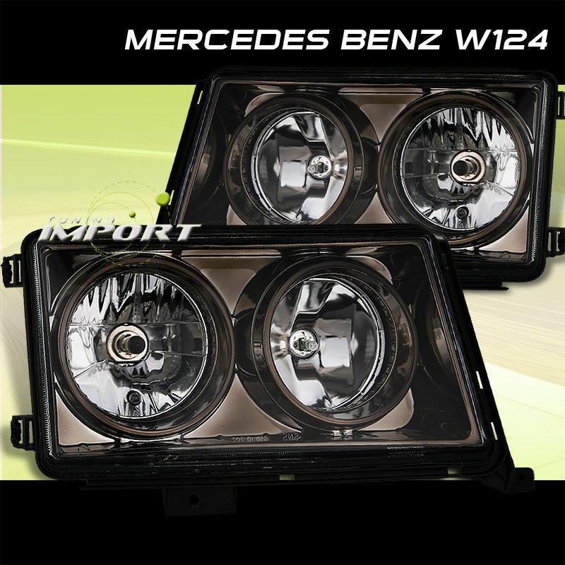 1994-1995 mercedes benz w124 e class titanium headlights new pair lh+rh