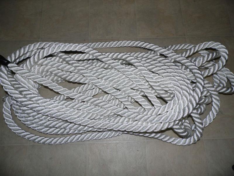 *new* 40 feet of 1" inch nylon white rope