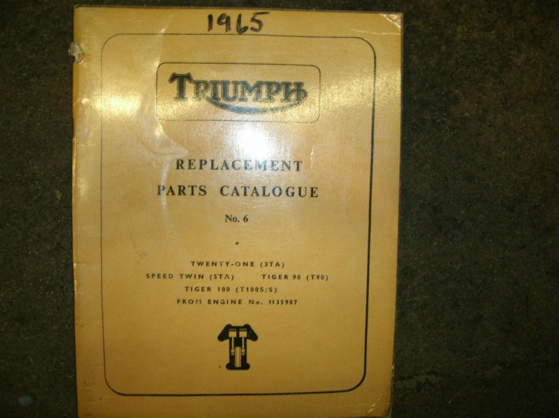 Triumph replacement parts catalogue no. 6  #930/64