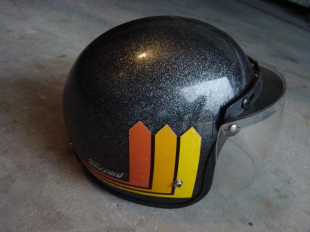 Vintage ski doo skidoo metal flake metalflake open  snowmobile helmet blizzard