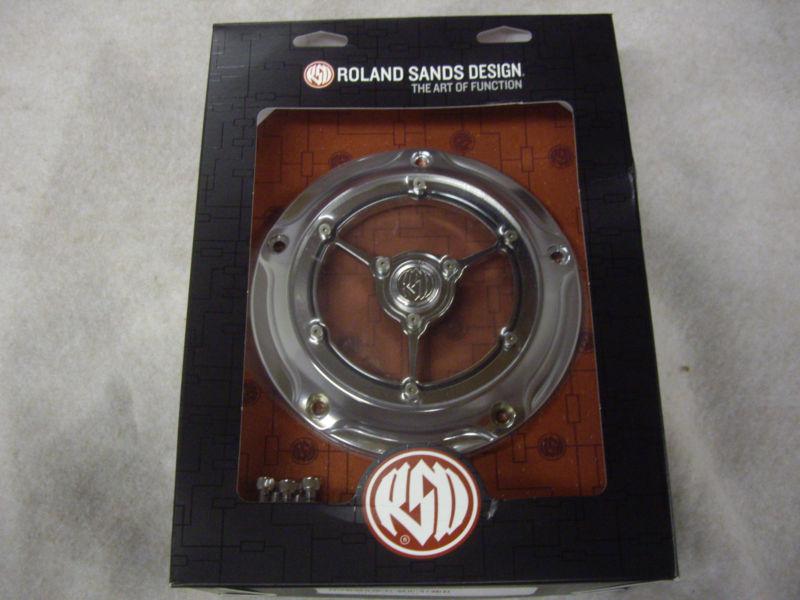 Rsd roland sands clarity chrome 5 hole derby cover '99-'12 harley twin cam