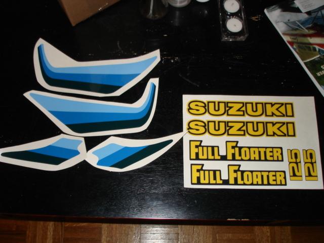 1982 suzuki rm125 complete decal set (10 pc) ahrma