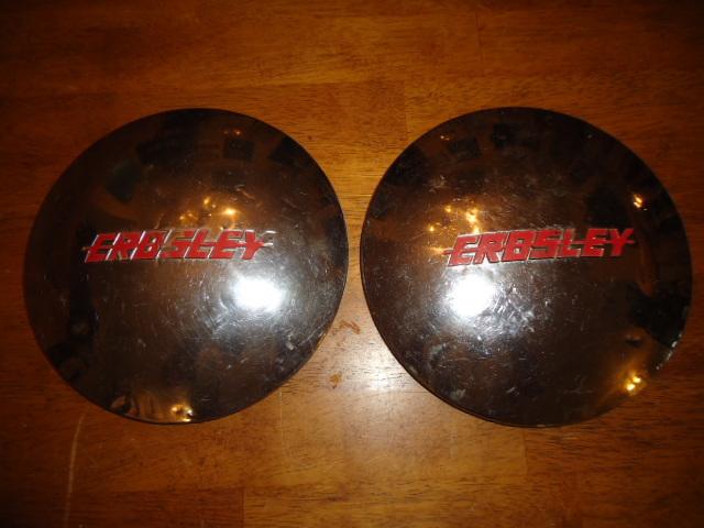 Pair of crosley dog dish hubcap w/ straight line