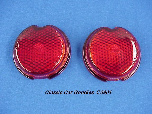 1939 chevy glass tail light lenses (2). brand new!