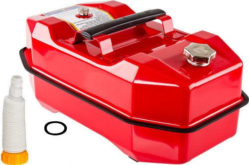 Red 5.3 gallon steel gas storage tank-metal outboard boat jerry fuel can sft-5.3