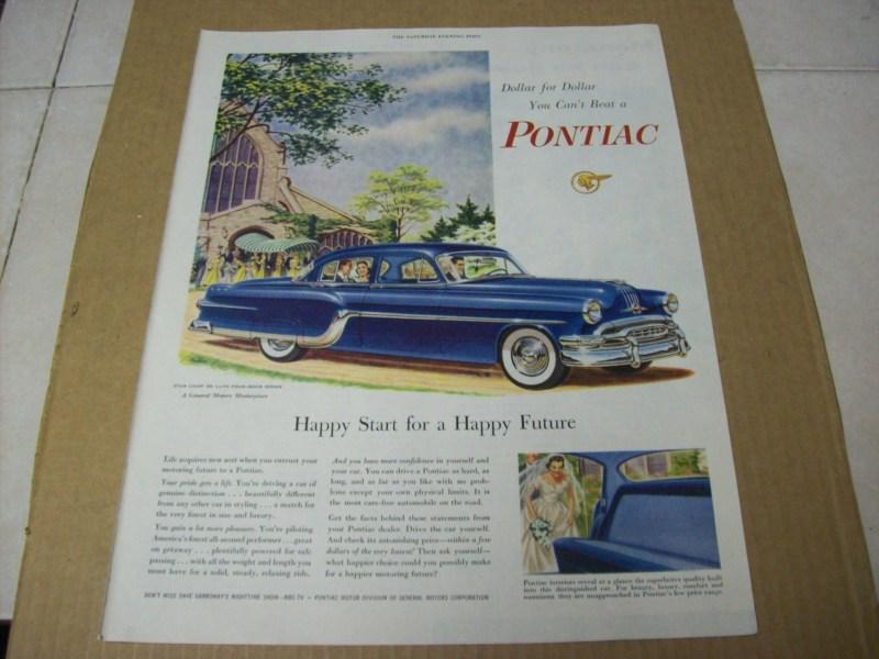 1954 pontiac star chief deluxe 4 dr. sedan advertisement, vintage ad