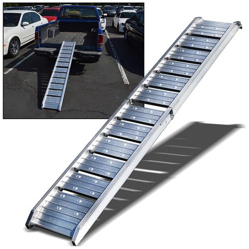 6ft aluminum truck loading ramp bike 440lb folding cement wheelbarrow lawn mower