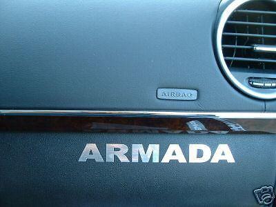 (2pcs) dashboard badge sticker decal *armada*