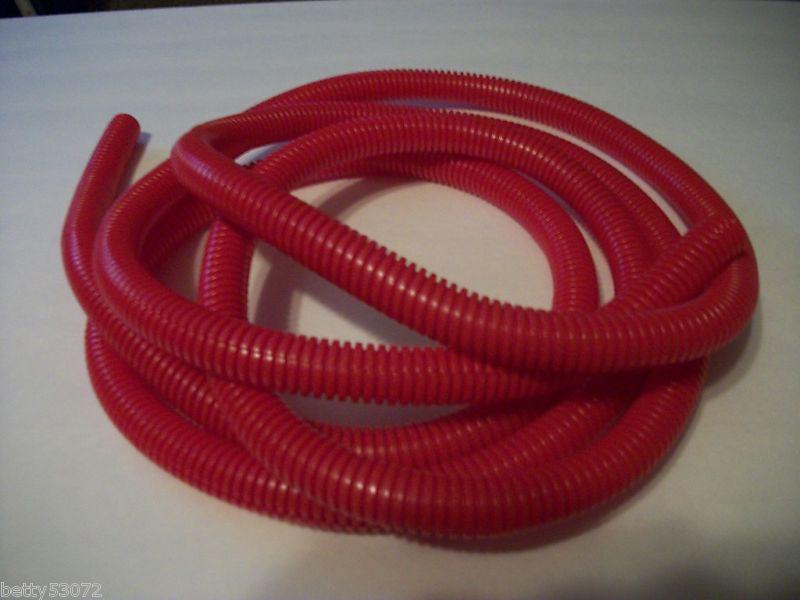 Red wire loom split cover 3/8"x10' roll cables hose audio r/c hot rod boat truck