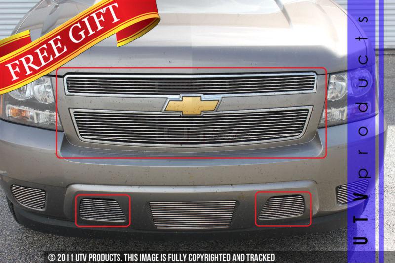 2007 - 2013 chevy suburban 4pc combo chrome billet grille kit chevrolet 07 08 09