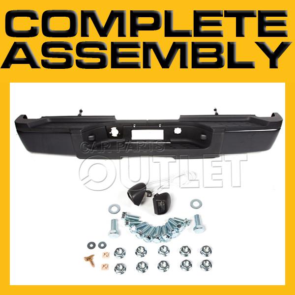 2011-2013 sierra 3500hd dually rear bumper+step pad+bracket set primed wo sensor