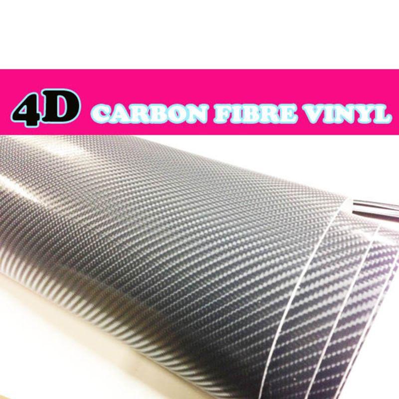 Free-ship【4d air free】【silver】【152cm*30cm】 carbon fibre vinyl wrap for car&home