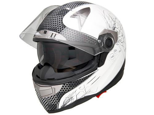 Scooter moped mini bike bmx e-bike dot approved full face helmet inner visor - m