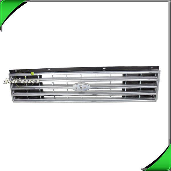 New front grille fo1200126 chrome 1986-1988 ford aerostar van black back cover