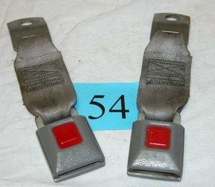 93-02 camaro firebird light gray rear seatbelt buckles  nice pair 93-96 style