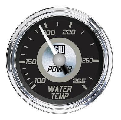 Stewart warner performance power mechanical water temperature gauge 2 1/16" dia