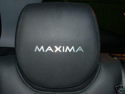 4  headrest badge decal: nissan *maxima*