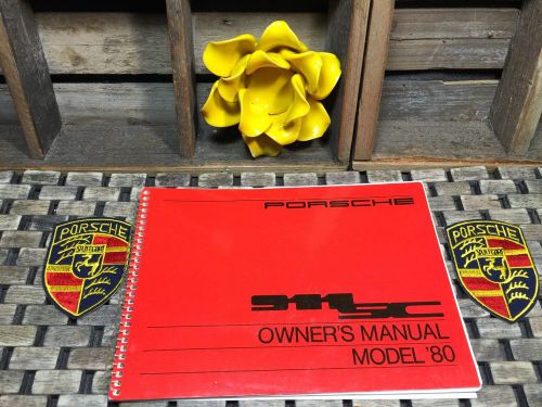 1980 porsche 911sc 911 sc owners manual super **rare find** (buy oem) original