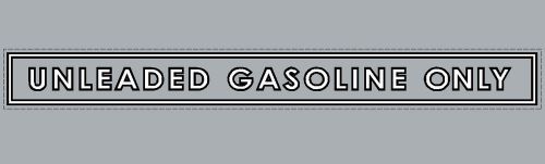 Unleaded fuel only decal gm 1982 1983 1984 1985 1986 1987 camaro firebird gs2760