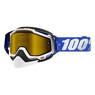 100% racecraft 2015 snow goggles/yellow lens blue/white