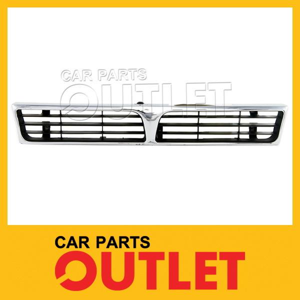 1991 1992 mirage front grille chrome trim frame ptd matte black bar insert 2/4dr