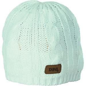 Divas snowgear cable knit beanie womens hat mint green os