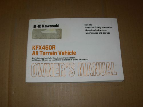 Kawasaki kfx450r atv owner&#039;s manual - issued 2007