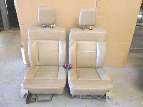 Ford f150 tan leather front bucket seat set oem lkq