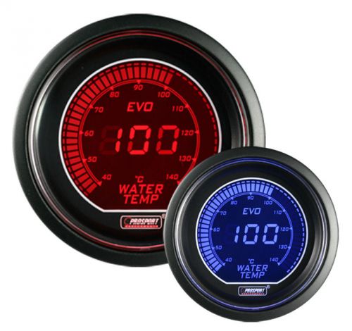 Evo series water temperature gauge-electric 52mm 2 1/16&#034; red and blue in celsius