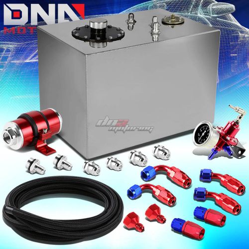 12 gallon top-feed fuel oil tank+line kit+pressure regulator+inline filter red