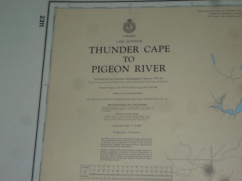 Nautical chart:  lake superior:  thunder cape to pigeon river