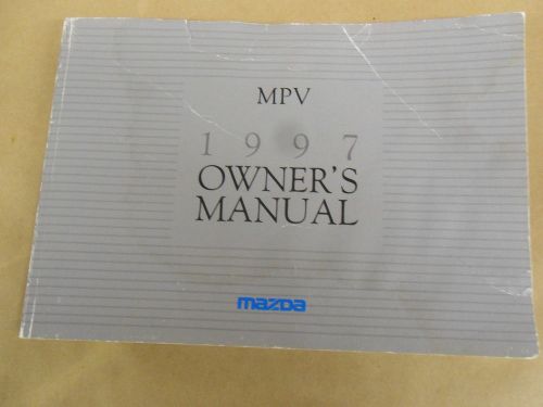 1997 mazda mvp owners manual