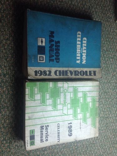 1989 gm chevy chevrolet celebrity service repair shop manual   @ 1982 citation