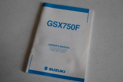 Suzuki katana  owners manual guide book 2003 gsx 750 f gsx750f 750f  motorcycle