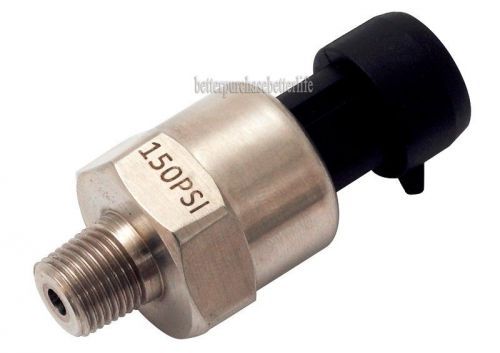 Pressure transmitter, 150psi range, 5v power, for oil,fuel,diesel,gas,air,water