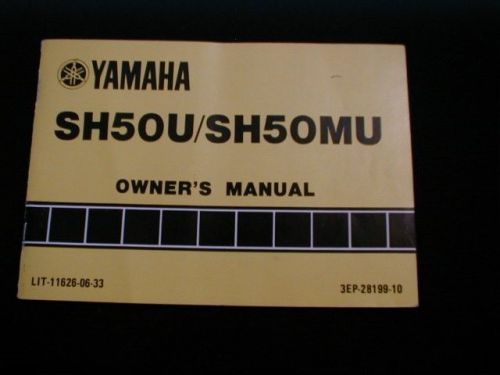 Owner&#039;s manual – 1988  razz (sh50u sh50mu)   yamaha   lit-11626-06-33