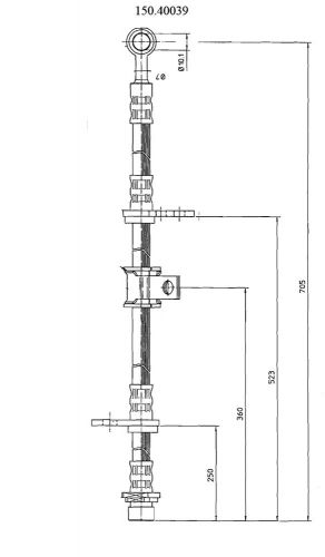 Centric parts 150.40039 front brake hose