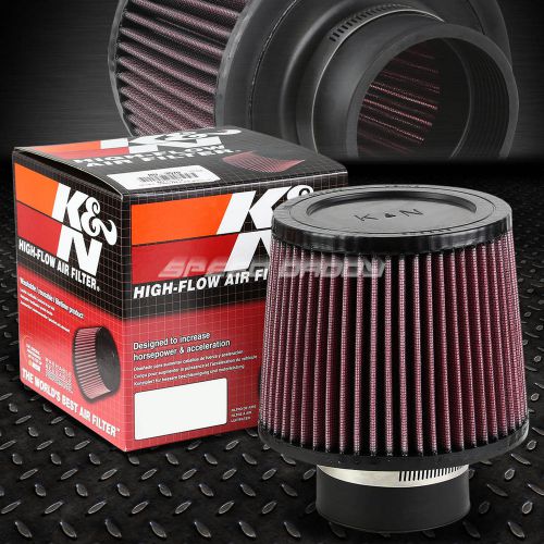 K&amp;n kn round tapered cotton 3” air intake piping rubber filter clamp-on ru-3570