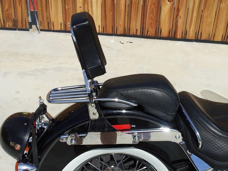 Detachable sissy bar/backrest/luggage rack for harley davidson softail studded