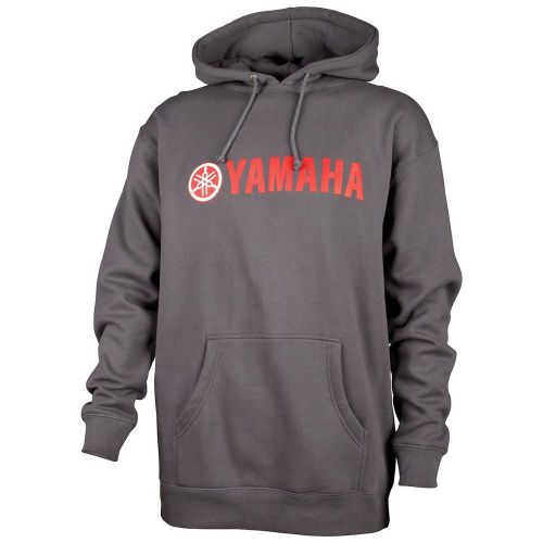 Yamaha red logo hooded sweatshirt in charcoal - size xlarge - brand new