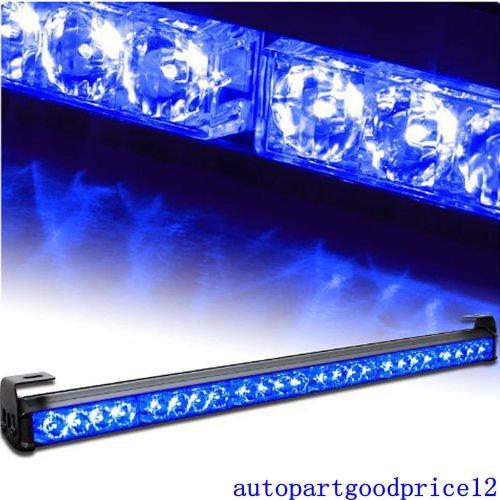 27&#034; 24 blue led car off-road emergency beacon traffic advisor strobe flash light